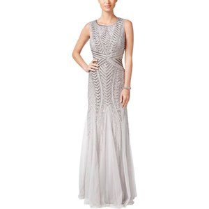 Adrianna Papell Sleeveless Beaded Gown - Sz 14